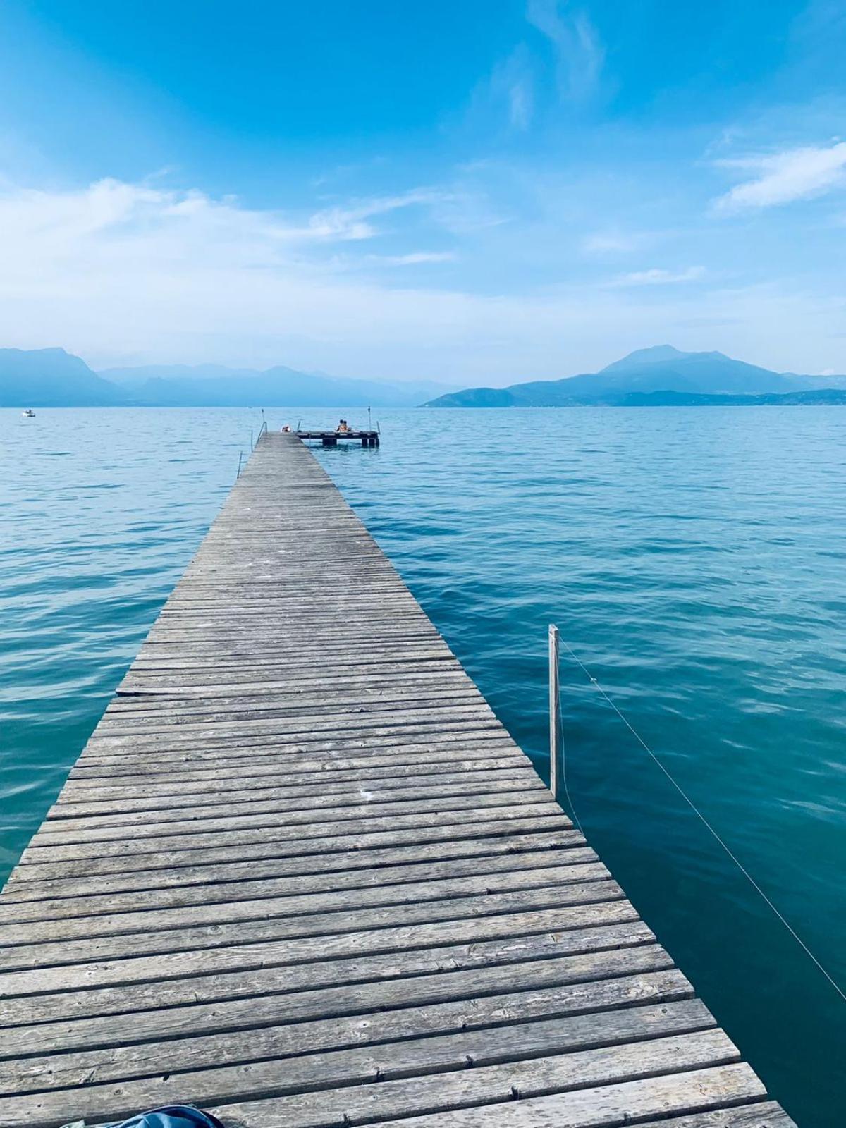 Seeblickwohnung Sirmione - Fronte Lago Mit Privatsteg Exteriér fotografie